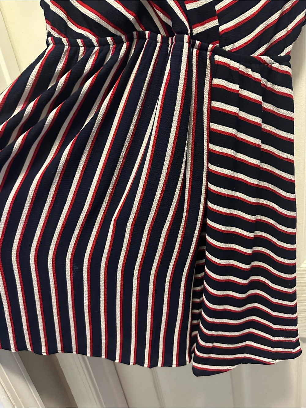 🇺🇸 Monteau Navy, Red & White Striped Dress - Picture 5 of 7